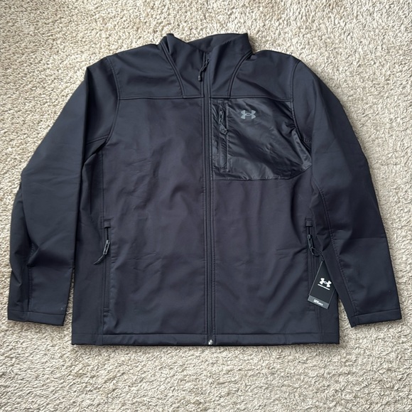 NWT Men's Under Armour ColdGear Black Infrared Shield 2.0 Soft Shell Size XXL - Picture 2 of 14